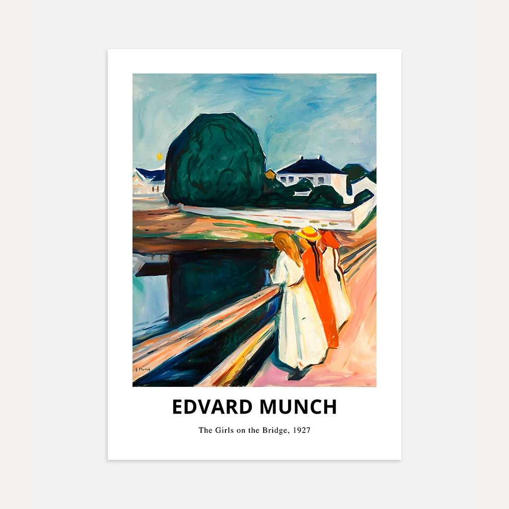 Plakat Edvard Munch – Dziewczęta na moście