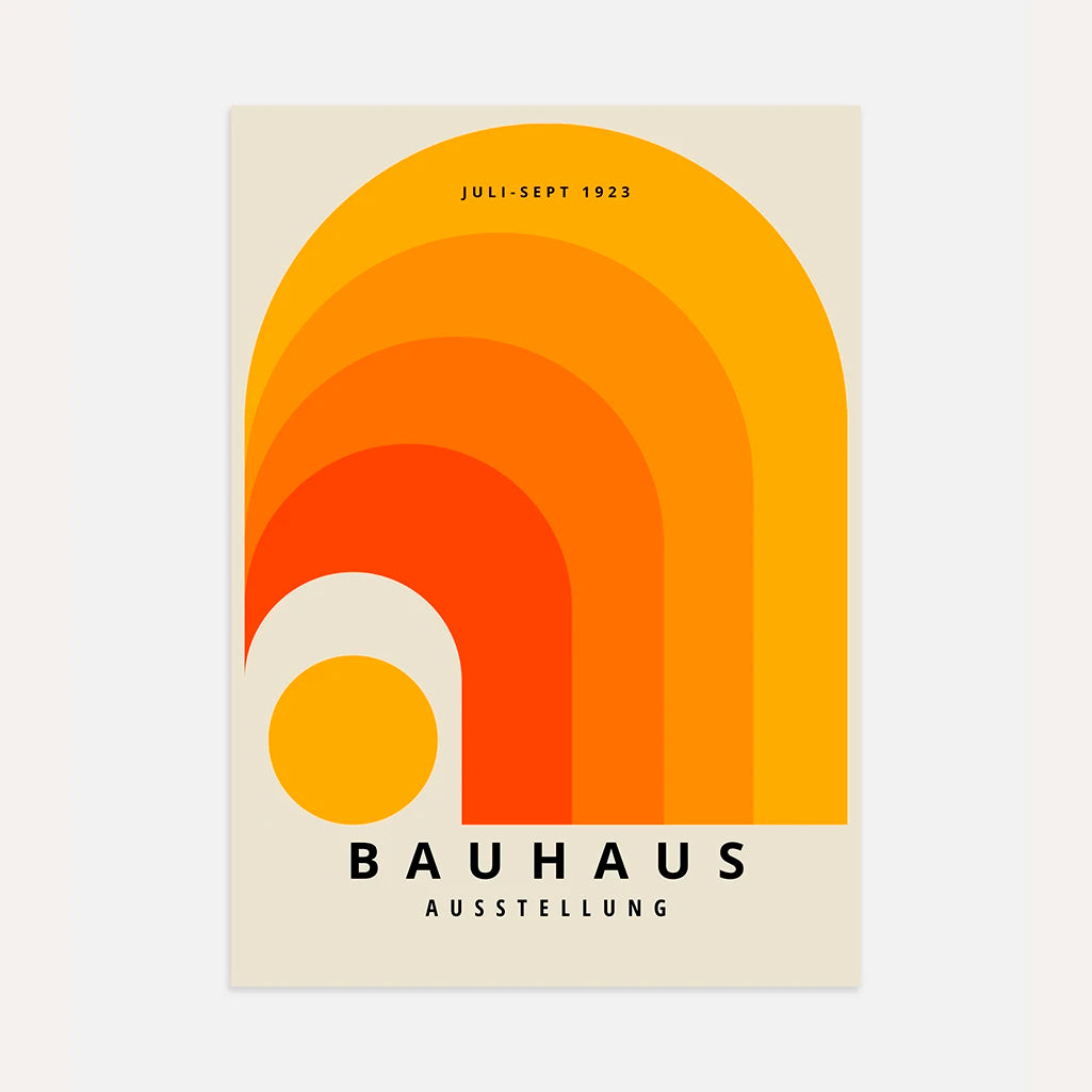 Plakat Bauhaus Pomarańczowa Tęcza