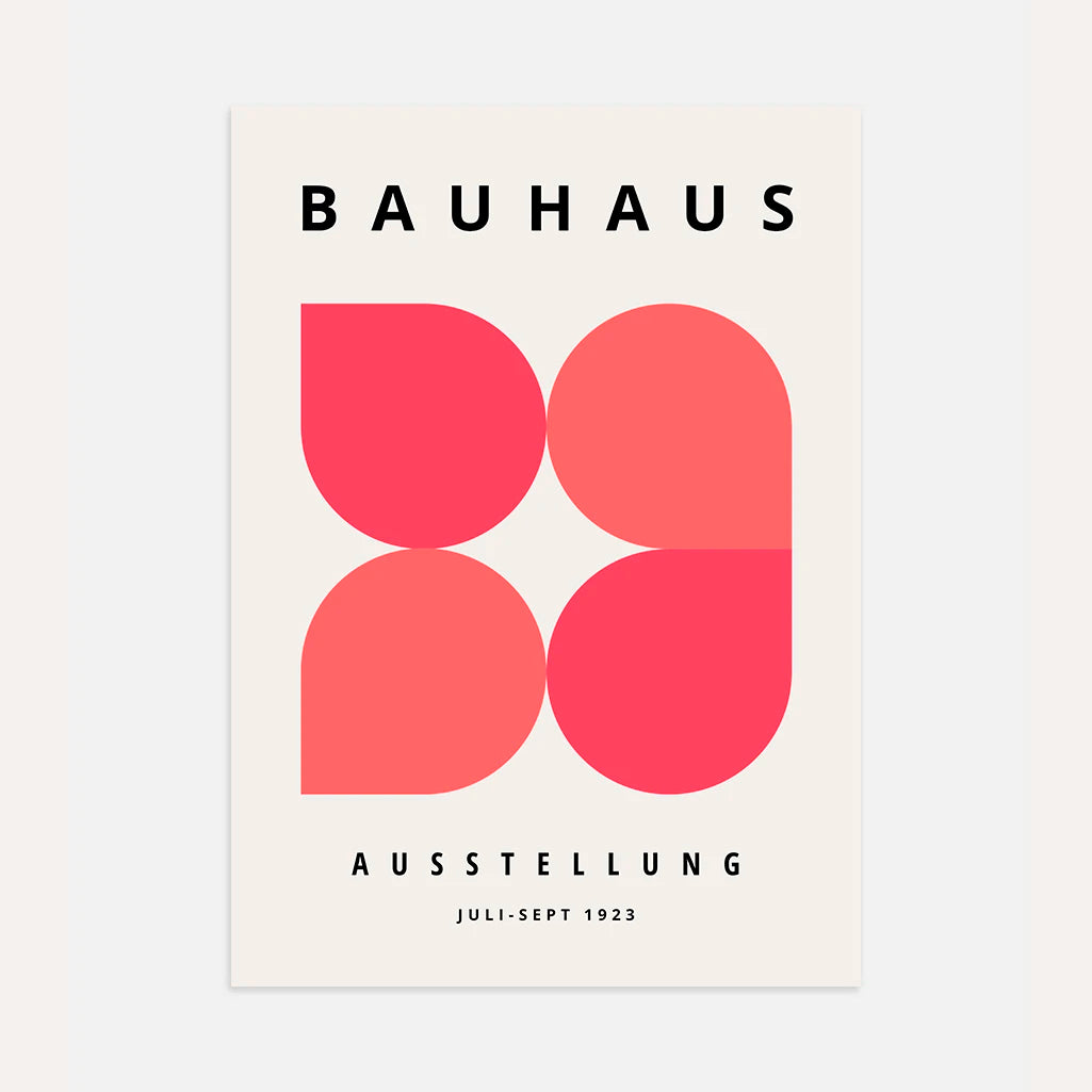 Bauhaus Czerwone Formy Plakat