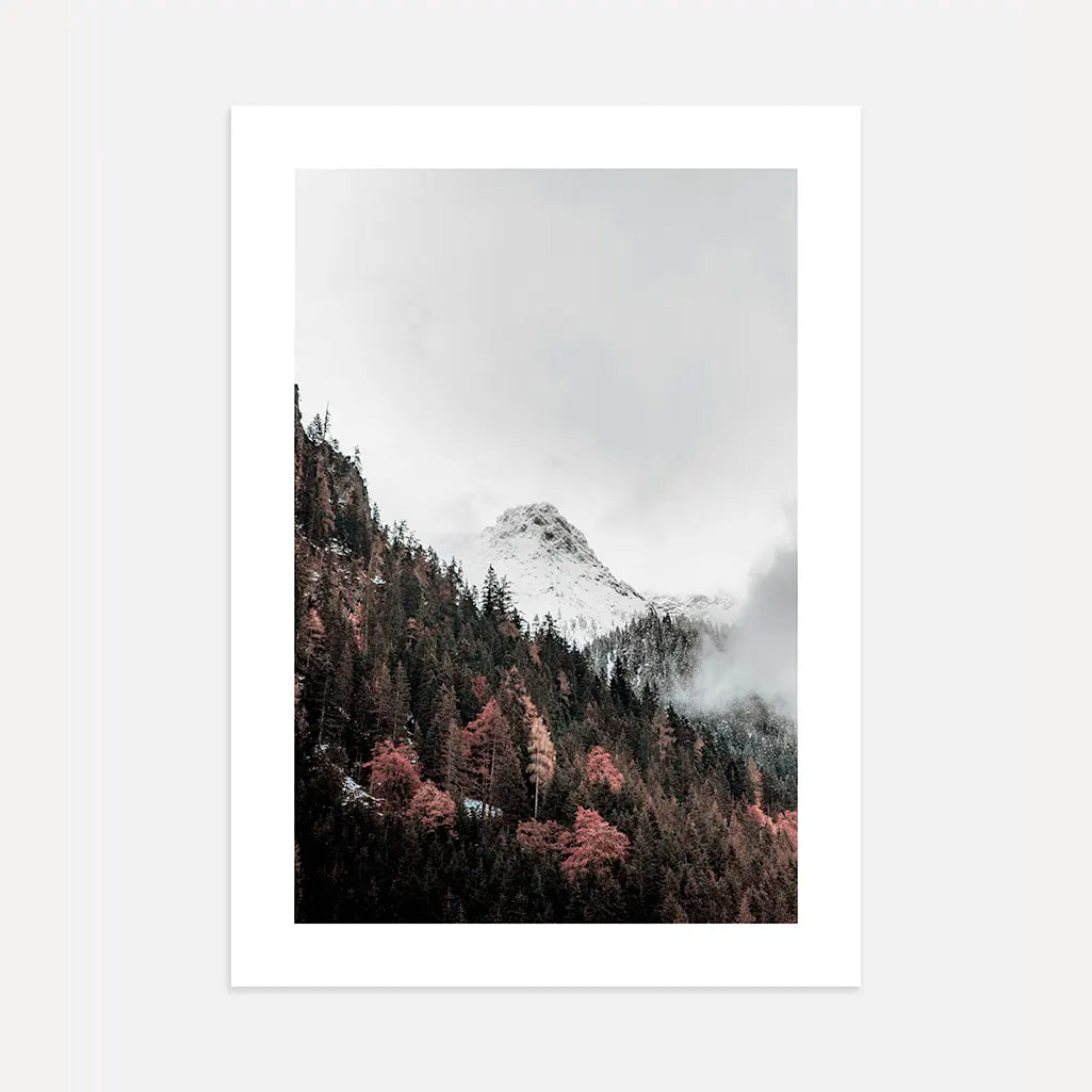 Mountain Peak in Mist Poster