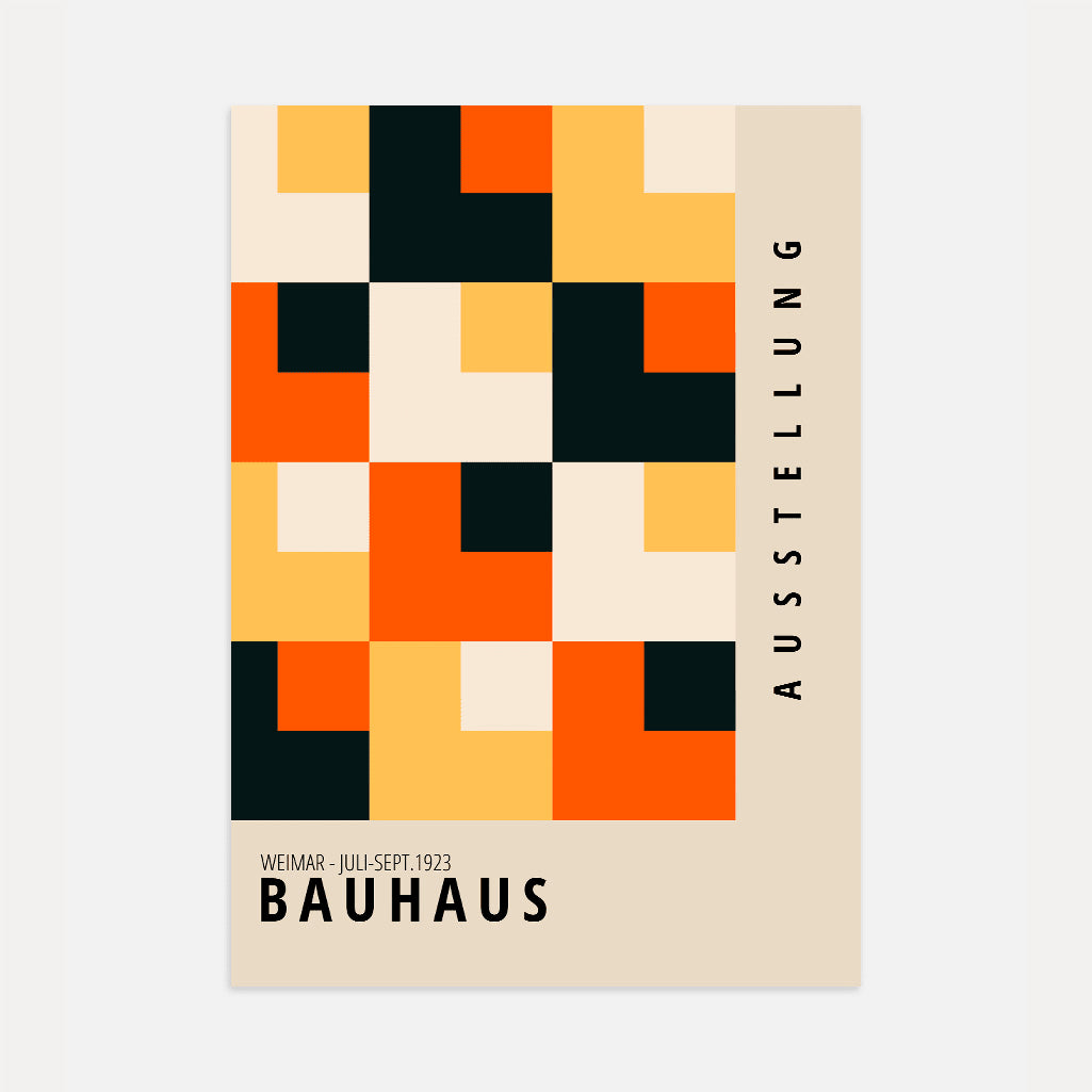 Bauhaus Mozaika Kolorów Plakat