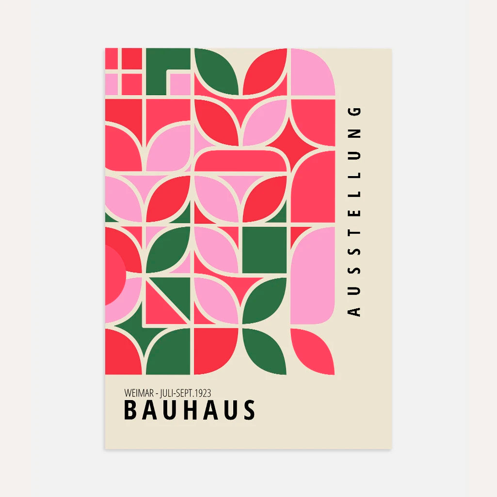 Bauhaus Zieleń Czerwień Plakat