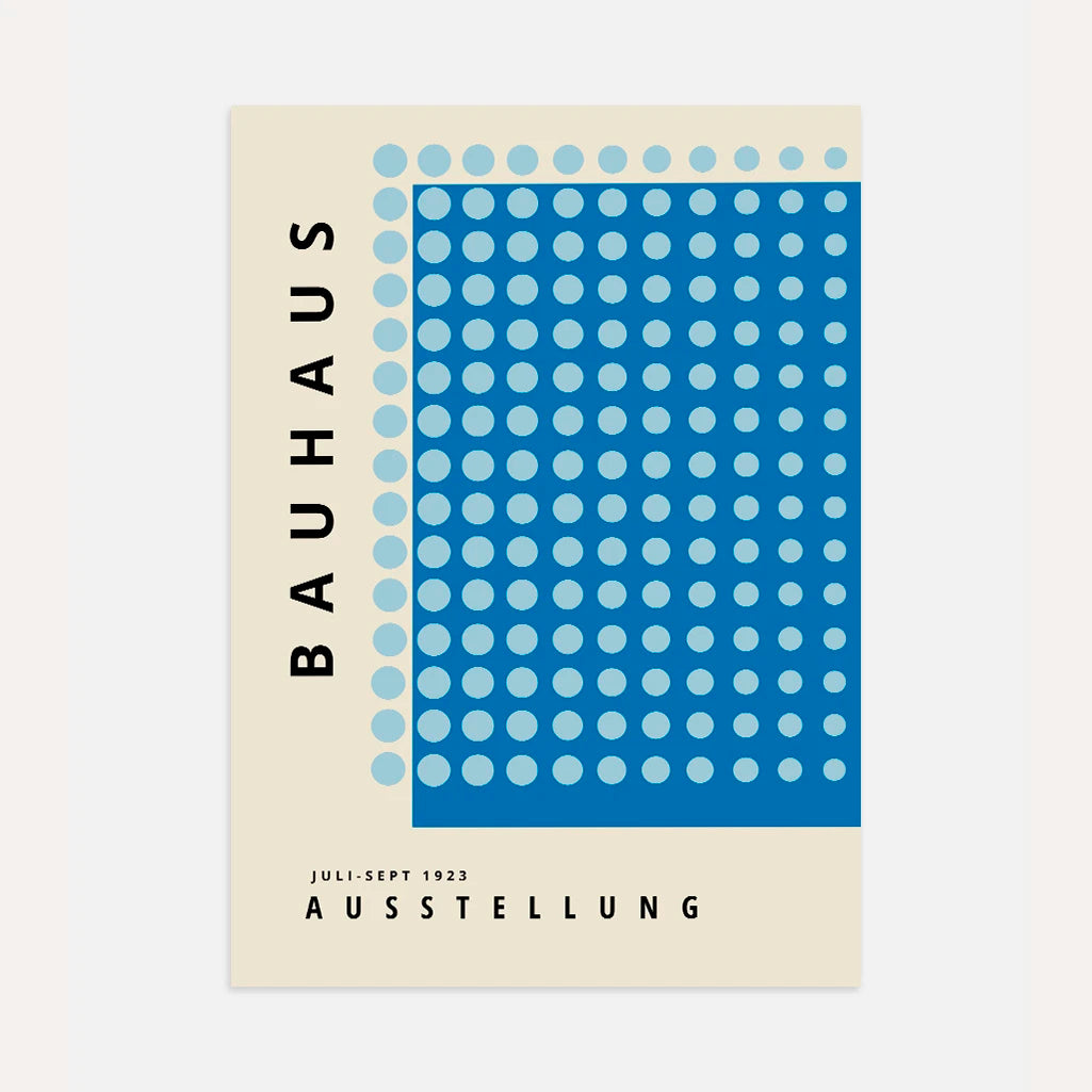 Bauhaus Niebieska Harmonia Plakat