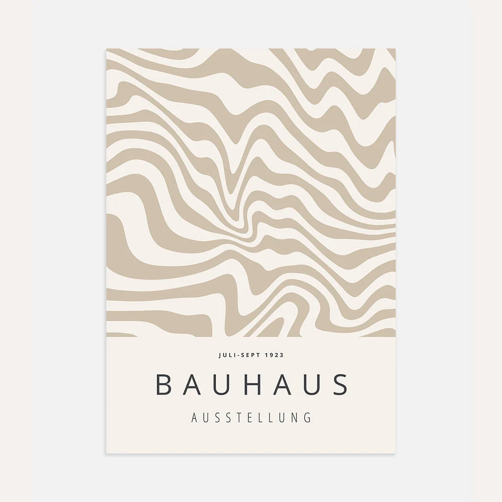 Bauhaus Beżowe Fale Plakat