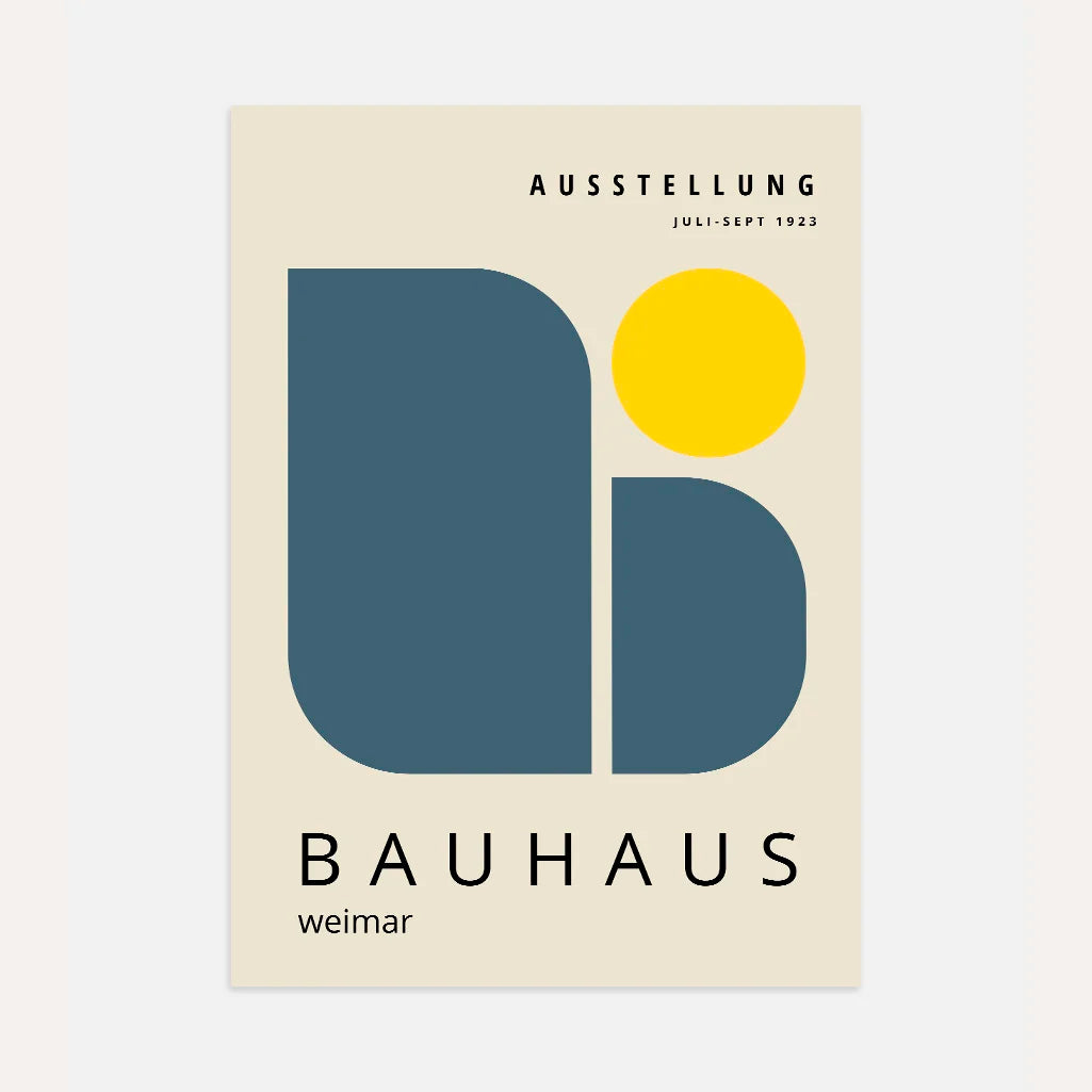 Bauhaus Niebieski Ład Plakat