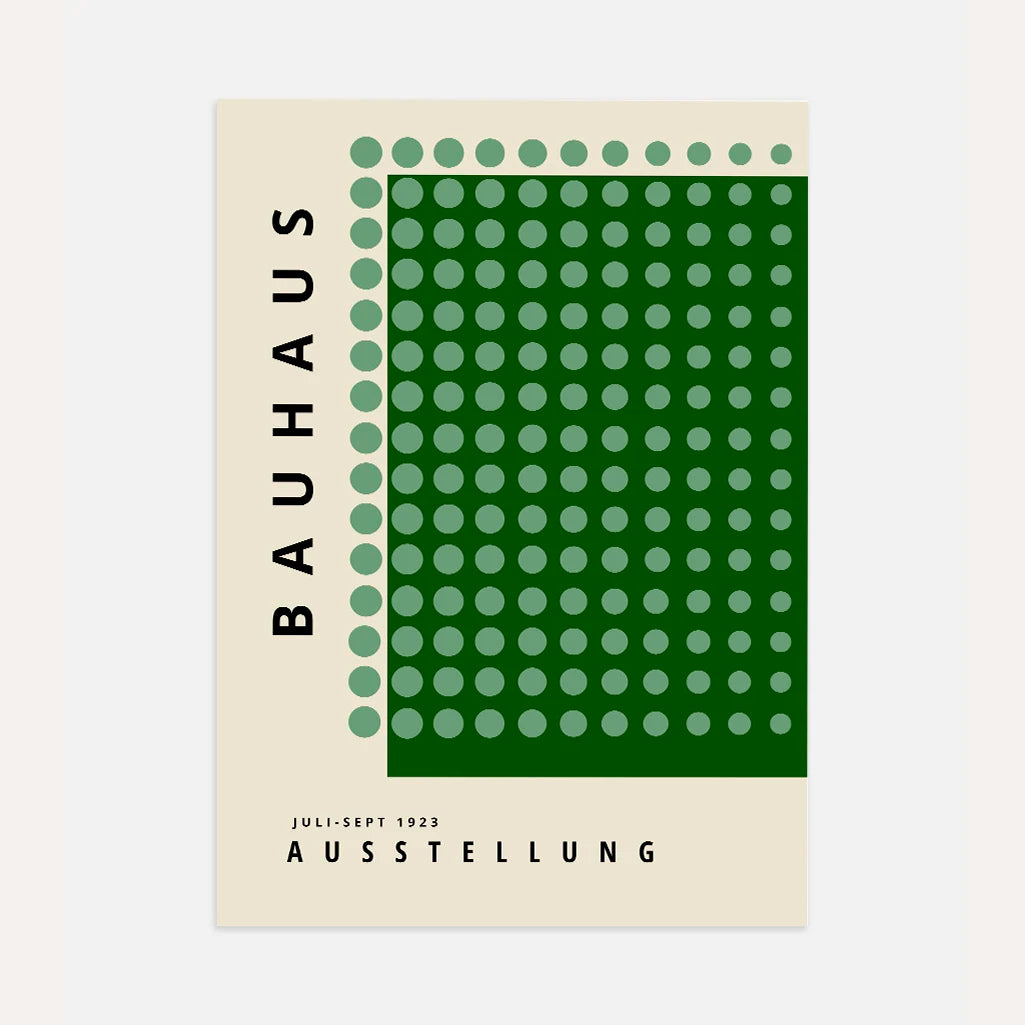Bauhaus Zielona Równowaga Plakat