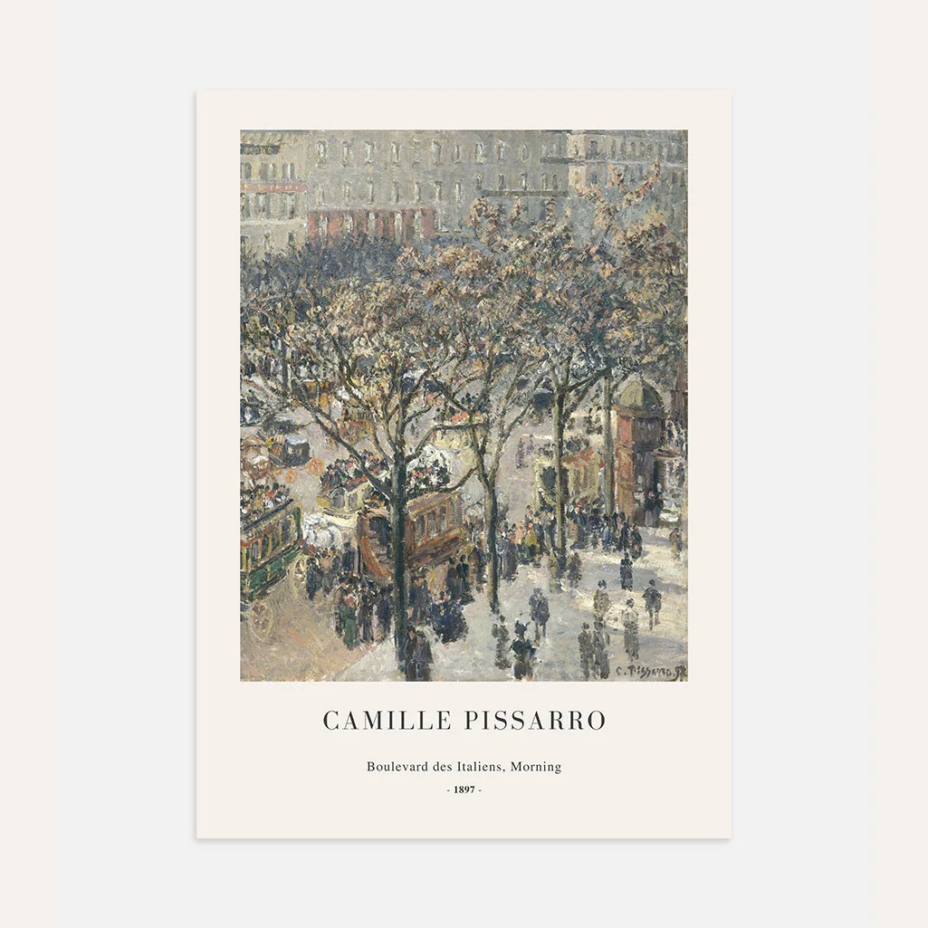 Camille Pissarro Plakat – Boulevard des Italiens, Poranek (1897) | Plakat Portretowy