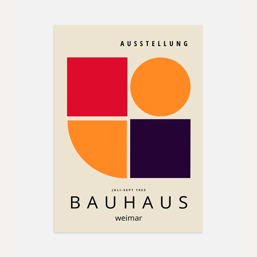 Bauhaus Czerwony Akcent Plakat