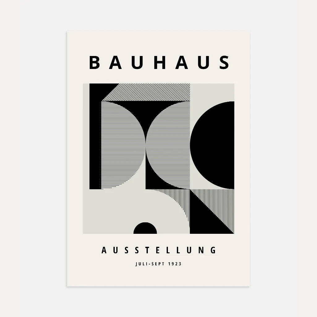 Plakat Bauhaus Czarne Formy Geometria