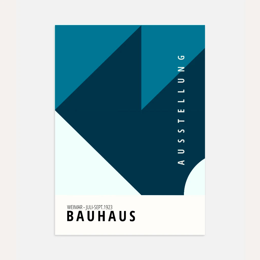 Bauhaus Granatowy Plakat