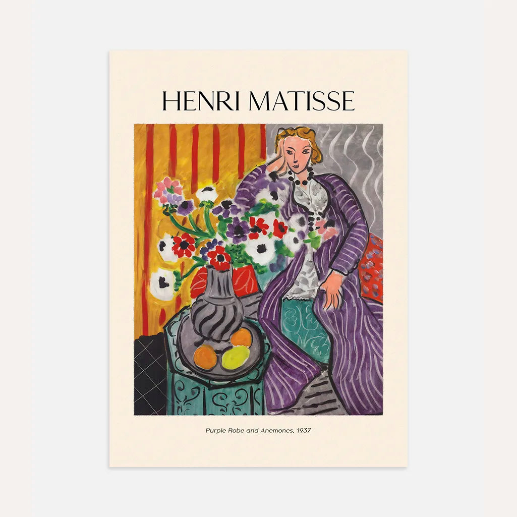 Henri Matisse Plakat – Fioletowy szlafrok i anemony, 1937