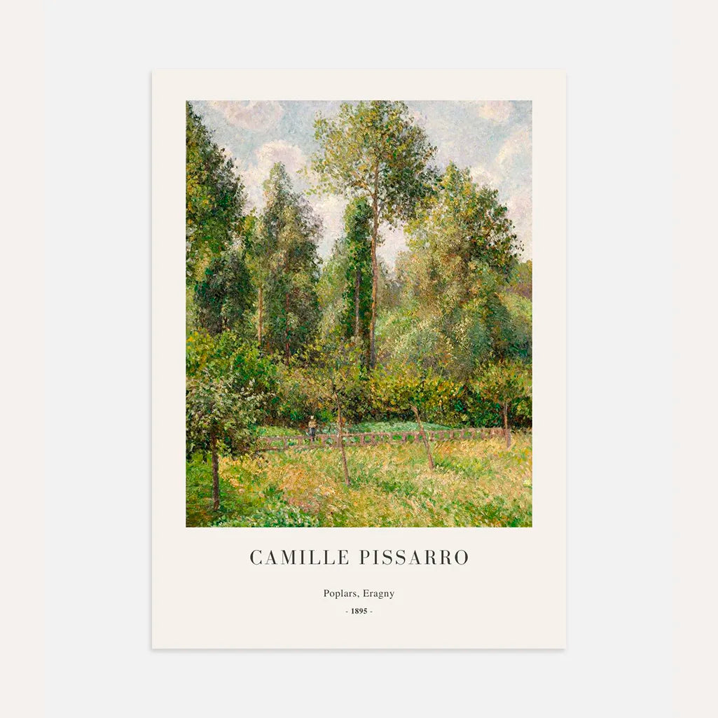 Camille Pissarro Plakat – Topole, Eragny (1895)
