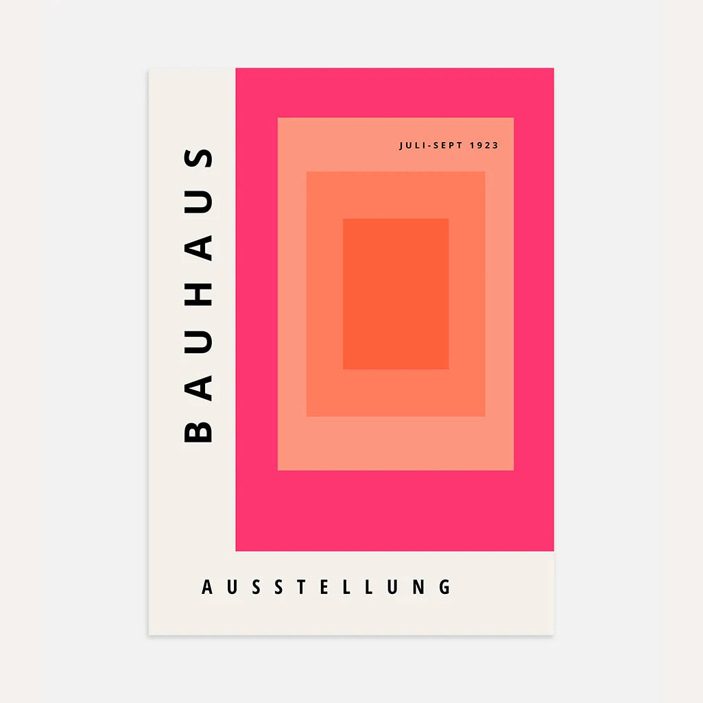 Bauhaus Różowy Gradient Plakat
