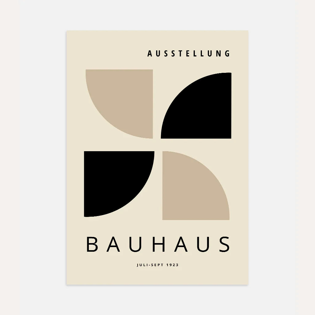 Bauhaus Czerń Beż Plakat