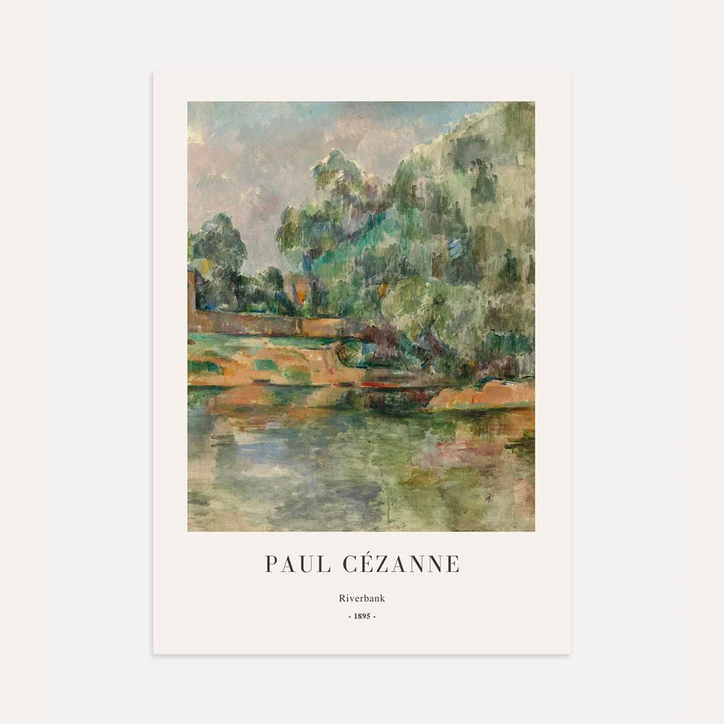 Paul Cézanne – Krajobraz nad rzeką format pionowy Plakat