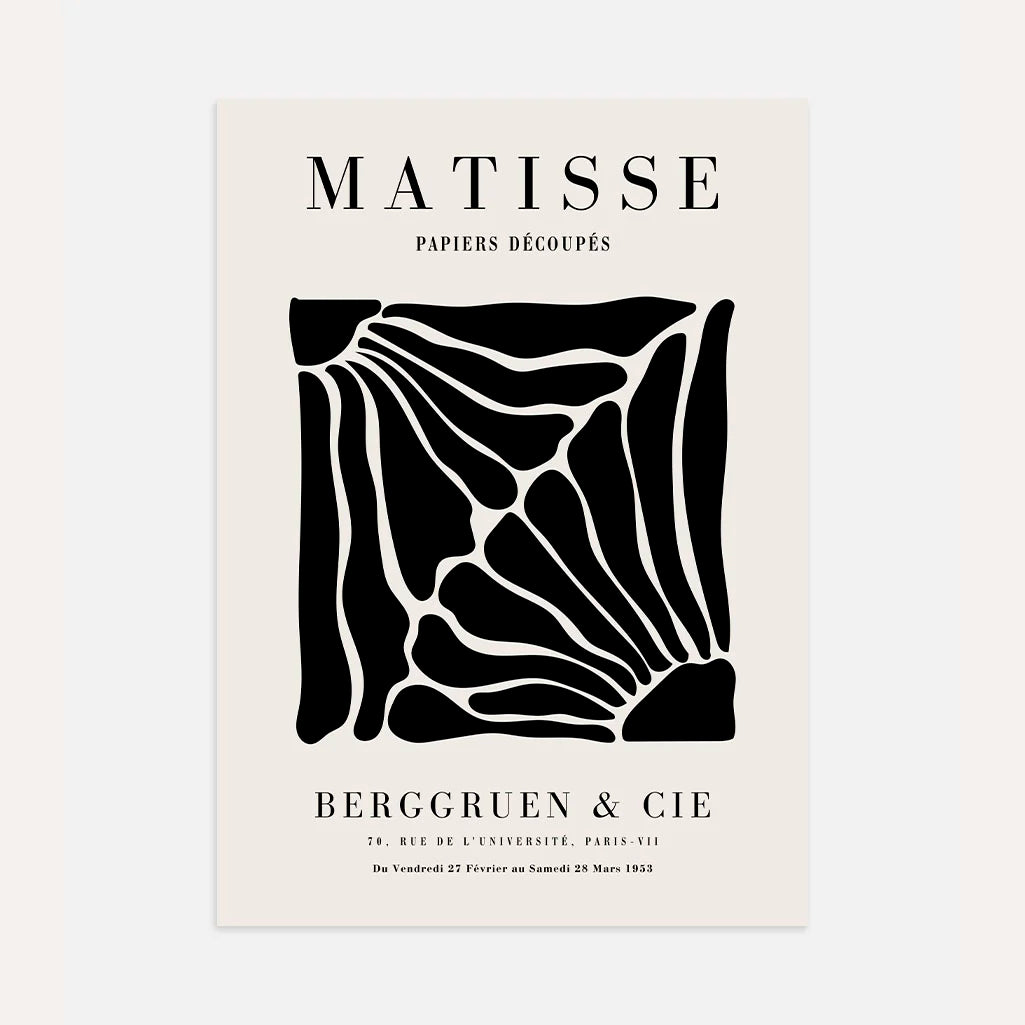 Henri Matisse – Plakat Czarne Sylwetki Kwiatów