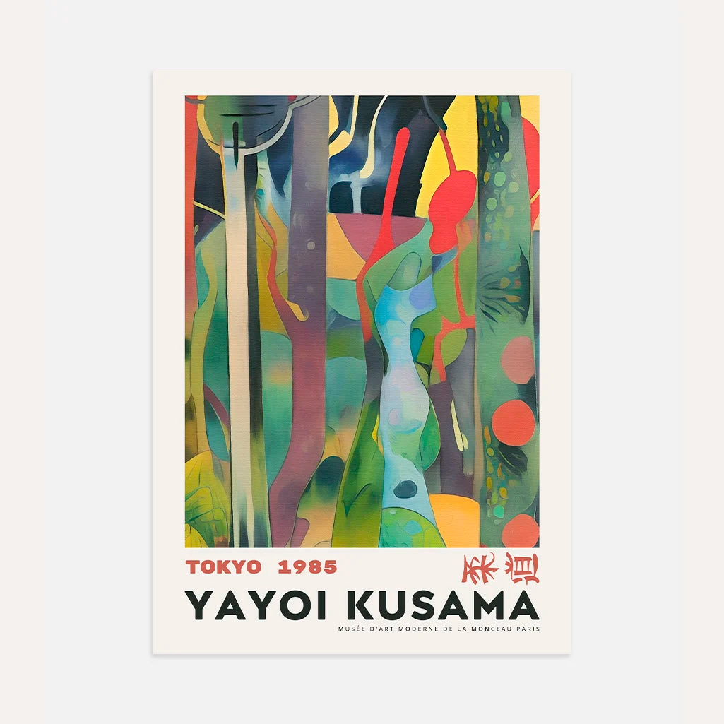 Yayoi Kusama – Plakat ze Złotymi Motywami Natury
