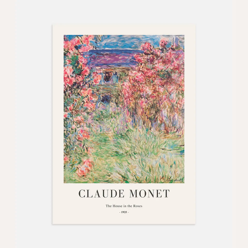 Claude Monet – Dom wśród róż Plakat 1925