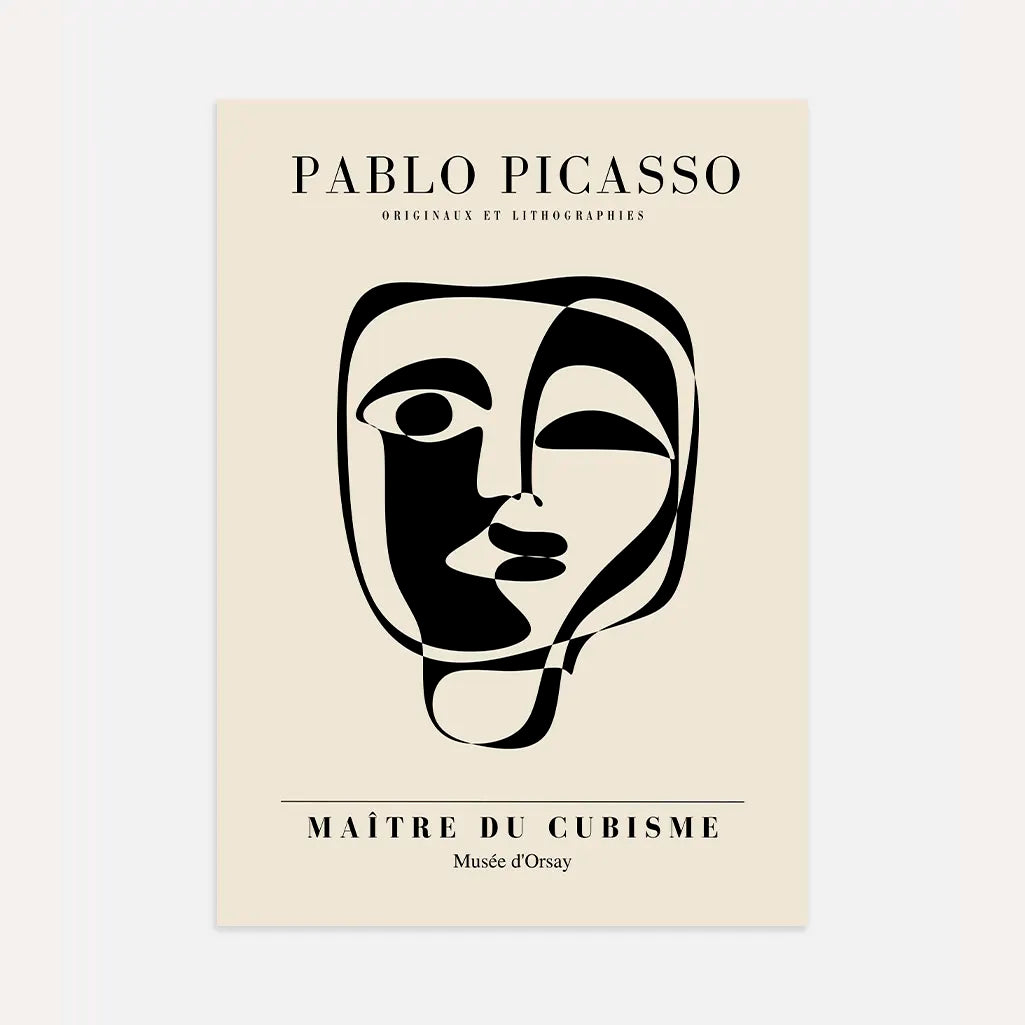 Plakat inspirowany twórczością Pablo Picasso – Maska emocji
