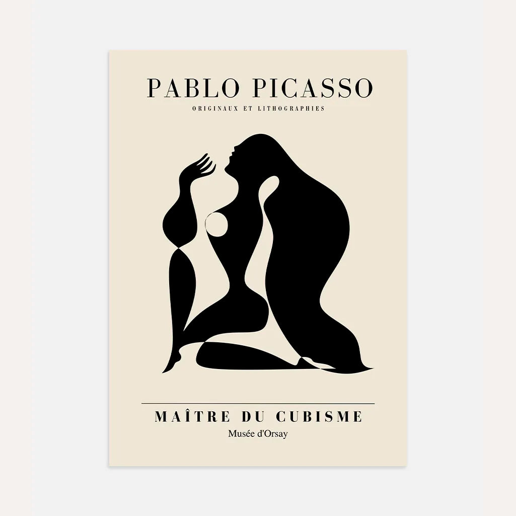 Plakat inspirowany twórczością Pablo Picasso – Czarna forma