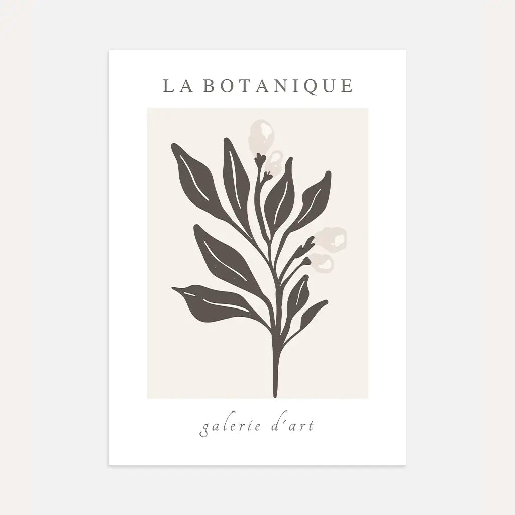 Botaniczny Plakat Gałązka Grafika liniowa