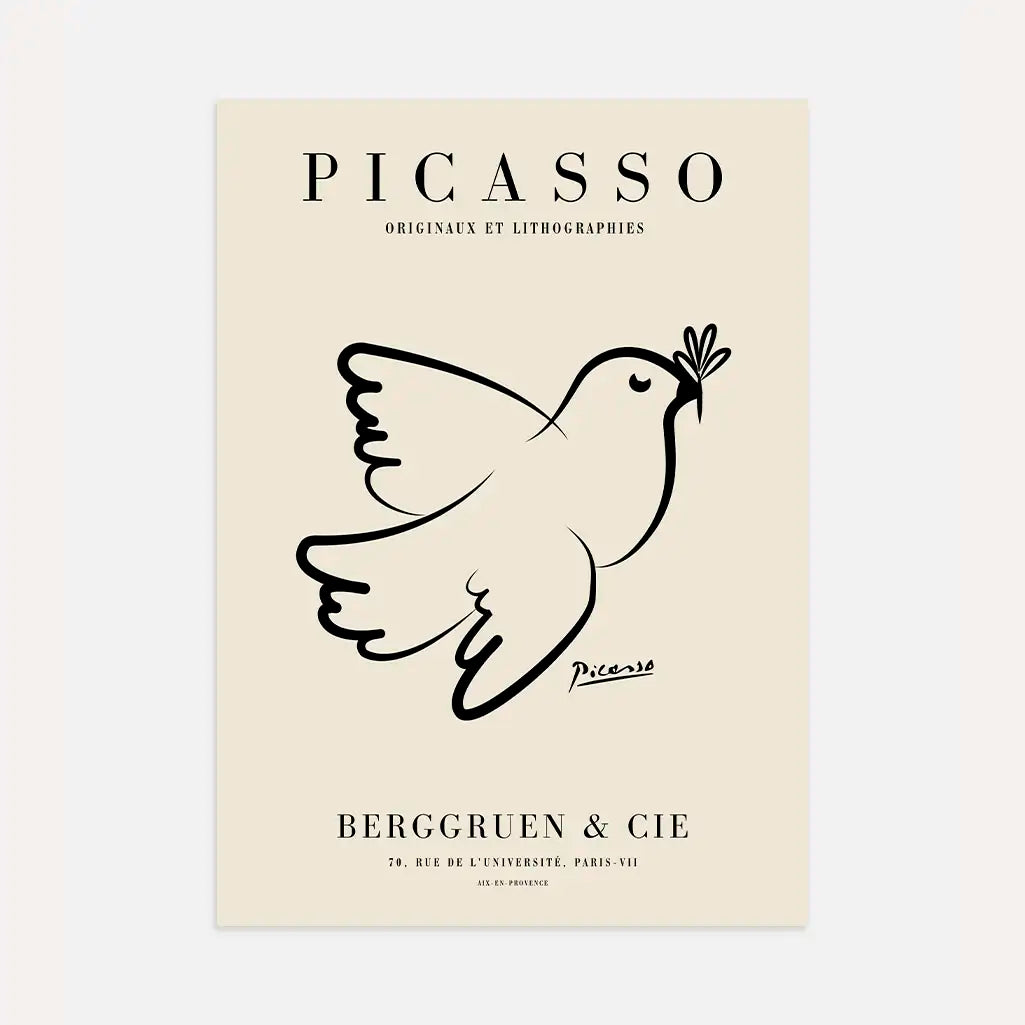 Plakat inspirowany twórczością Pablo Picasso – Gołąb nadziei