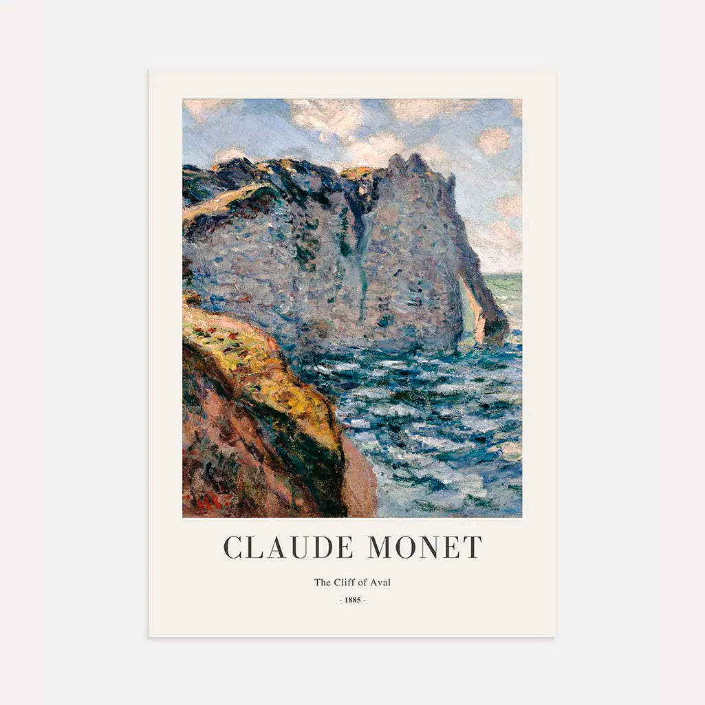 Plakat Claude Monet – Klif Aval, 1885
