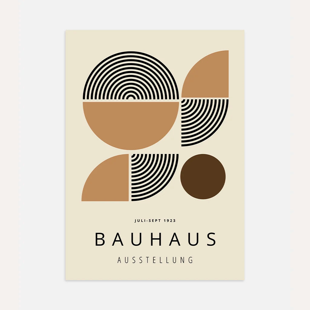 Bauhaus Geometryczne Połówki Plakat