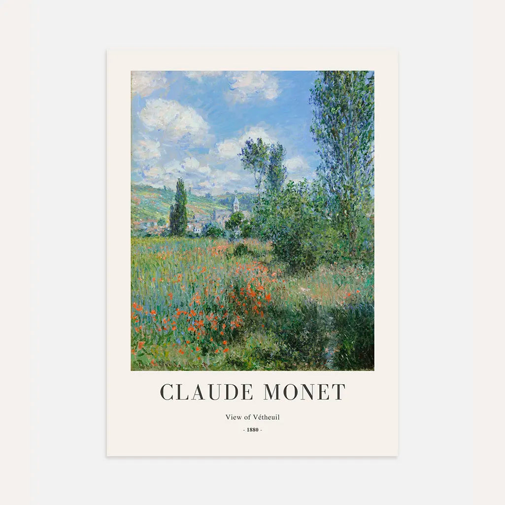Plakat Claude Monet – Widok Vétheuila, 1880