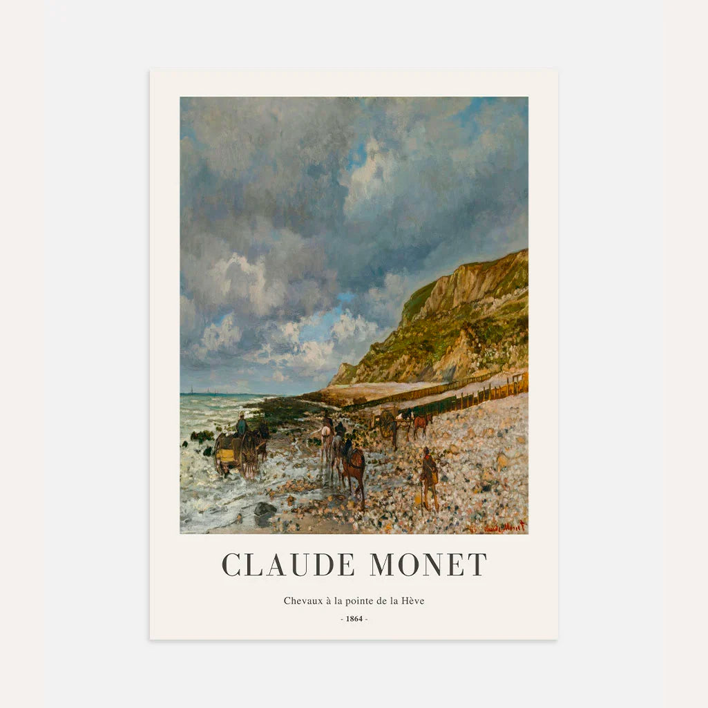 Claude Monet – Konie na przylądku Pointe de la Hève Plakat