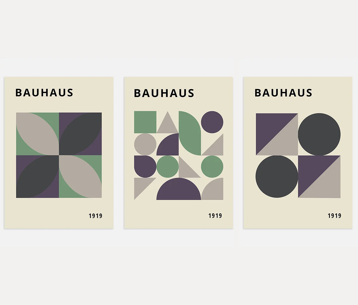 Composition 1919 Bauhaus Poster Set of 3