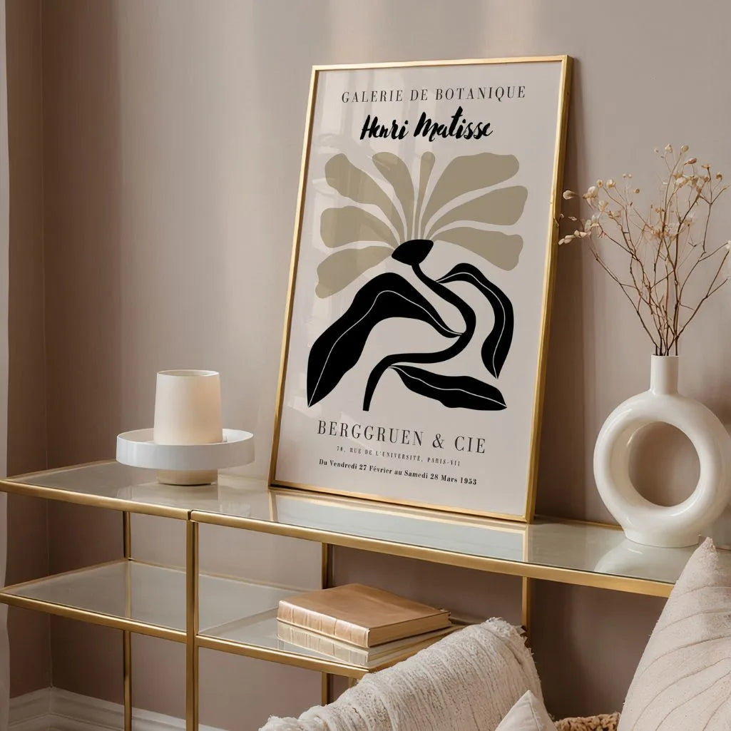 Henri Matisse – Plakat Kwiat Czerń Beż