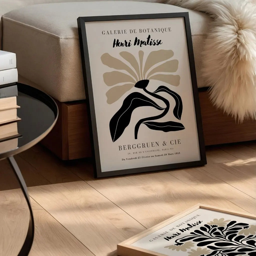 Henri Matisse – Plakat Kwiat Czerń Beż