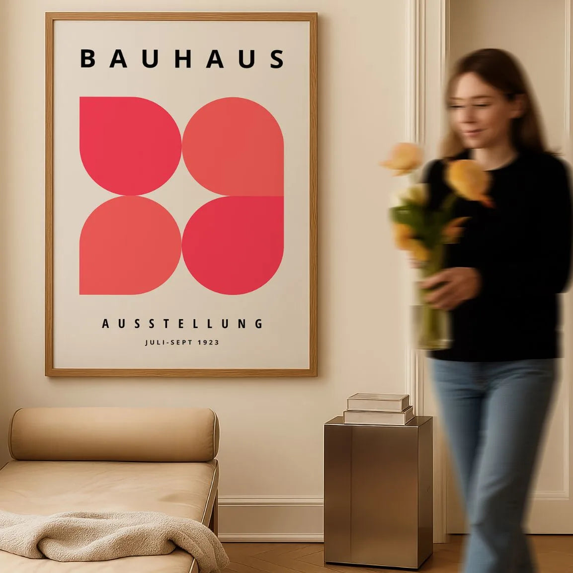 Bauhaus Czerwone Formy Plakat