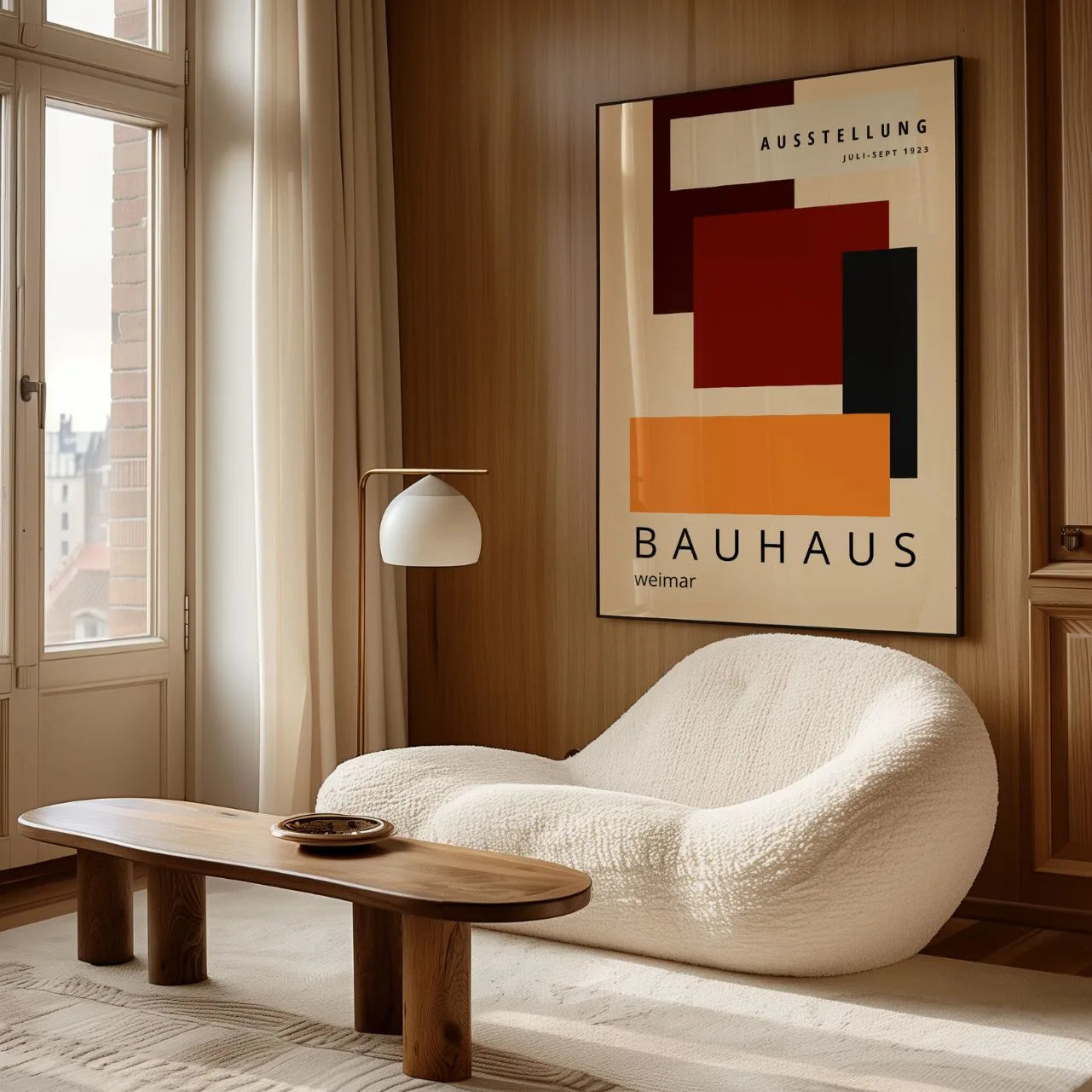 Bauhaus Pomarańcz Głębia Plakat
