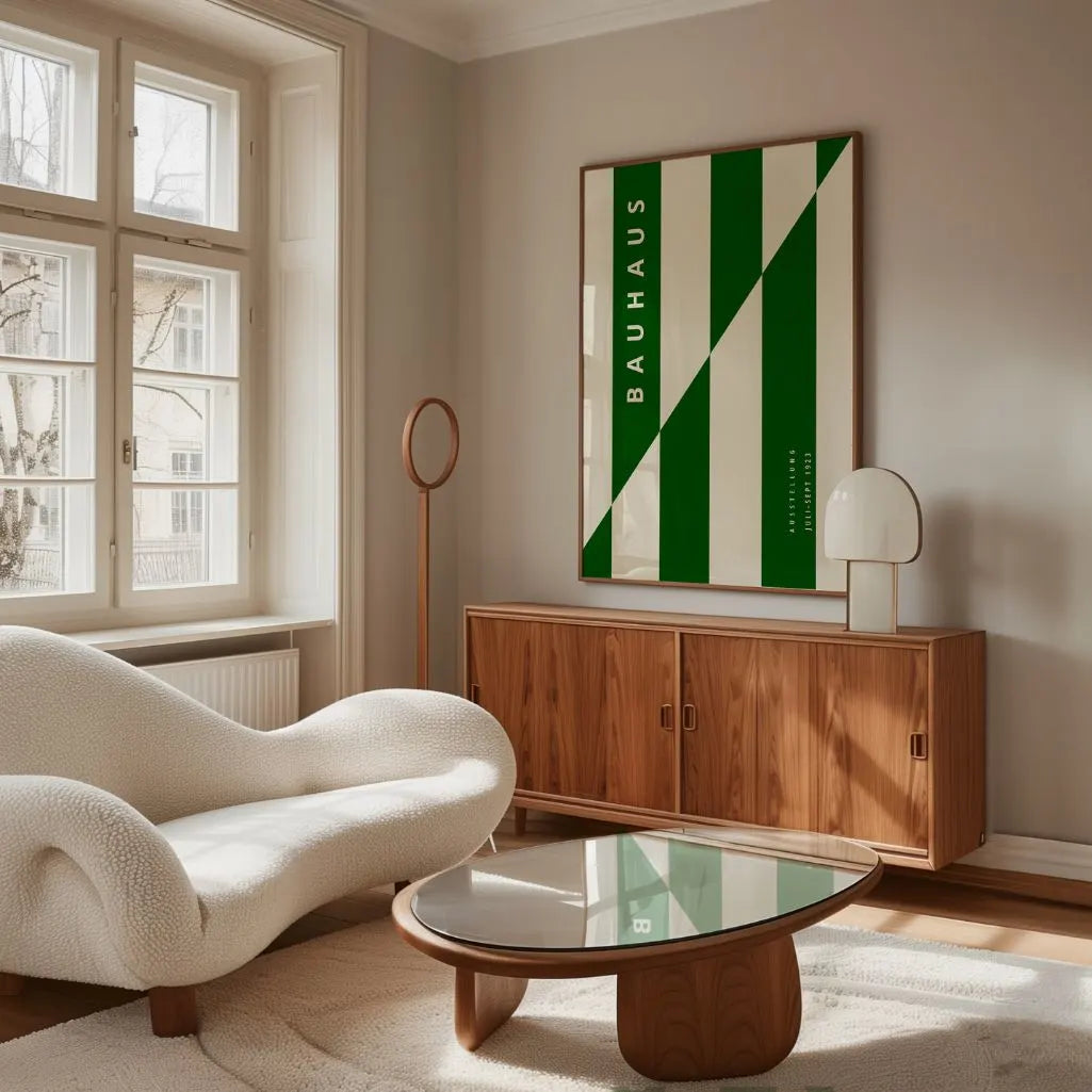 Bauhaus Zieleń Struktura Plakat