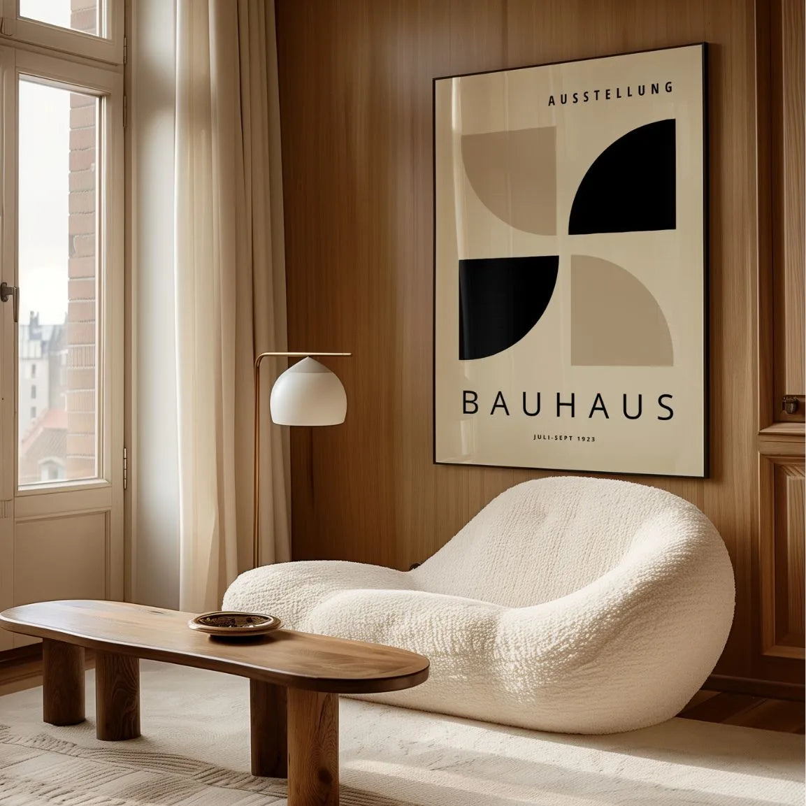 Bauhaus Czerń Beż Plakat