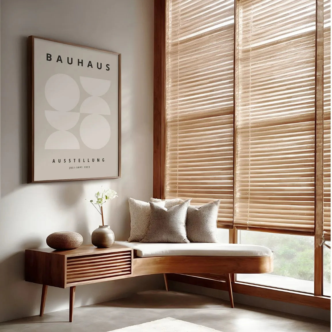 Beżowy Plakat Bauhaus