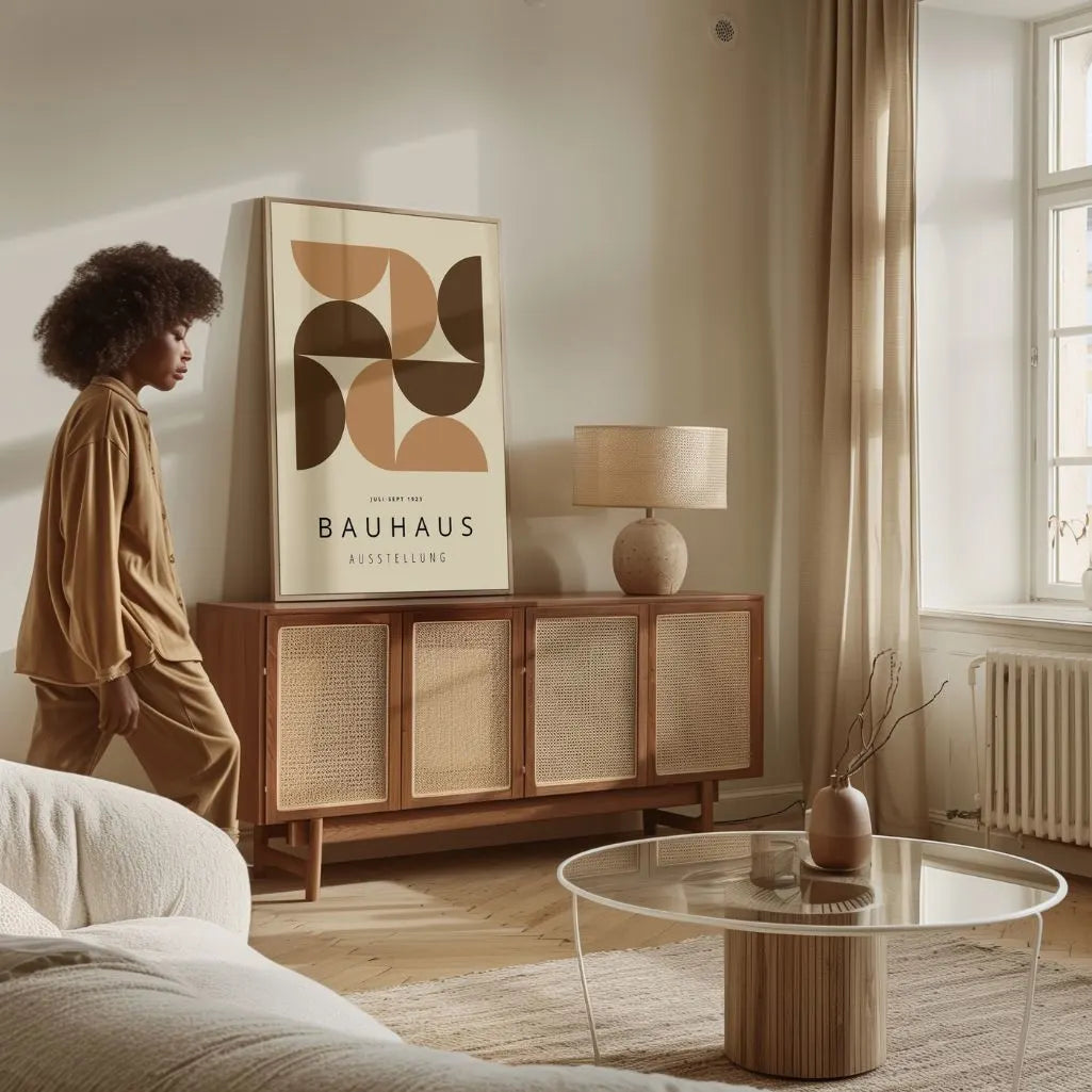 Bauhaus Ciepły Brąz Plakat