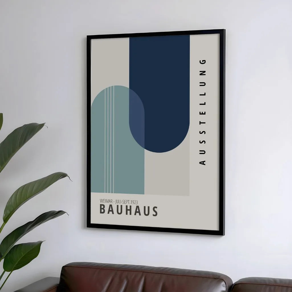 Bauhaus Niebiesko-Beżowy Plakat