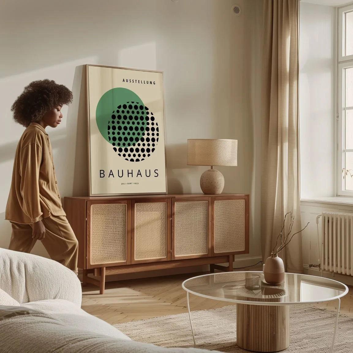 Bauhaus Zieleń Optyka Plakat