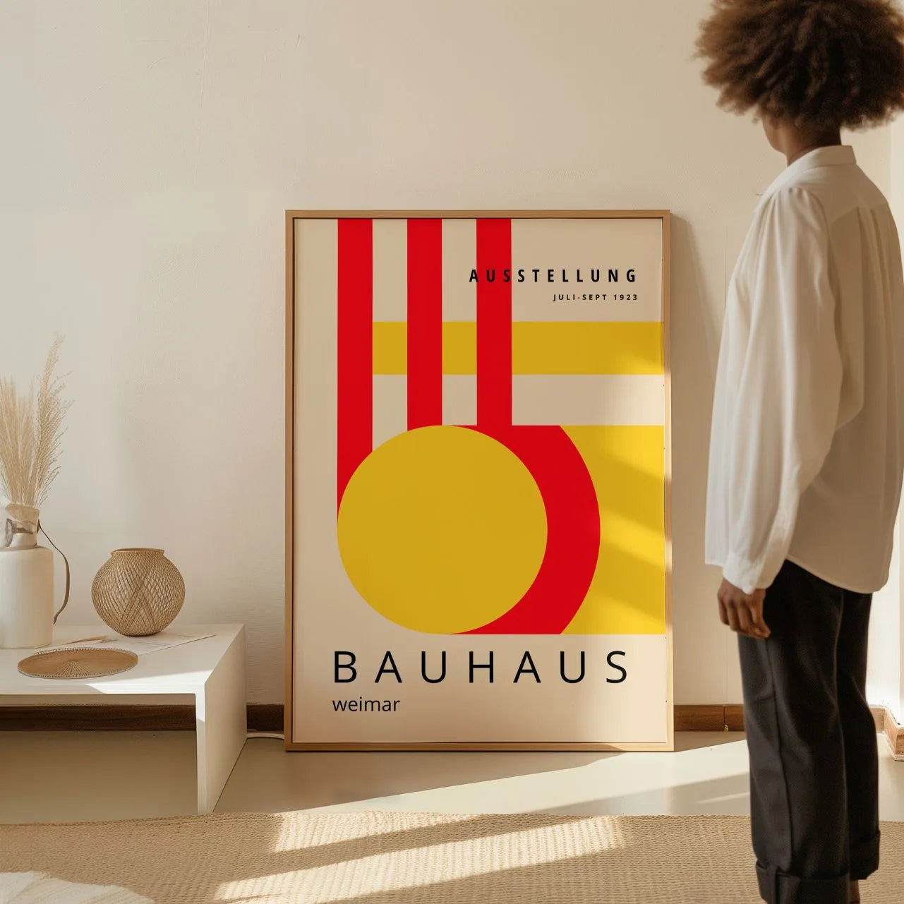 Bauhaus Czerwono-Żółta Energia Plakat