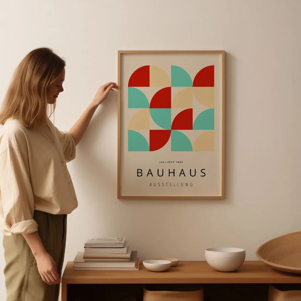Bauhaus Turkus i Czerwień Plakat
