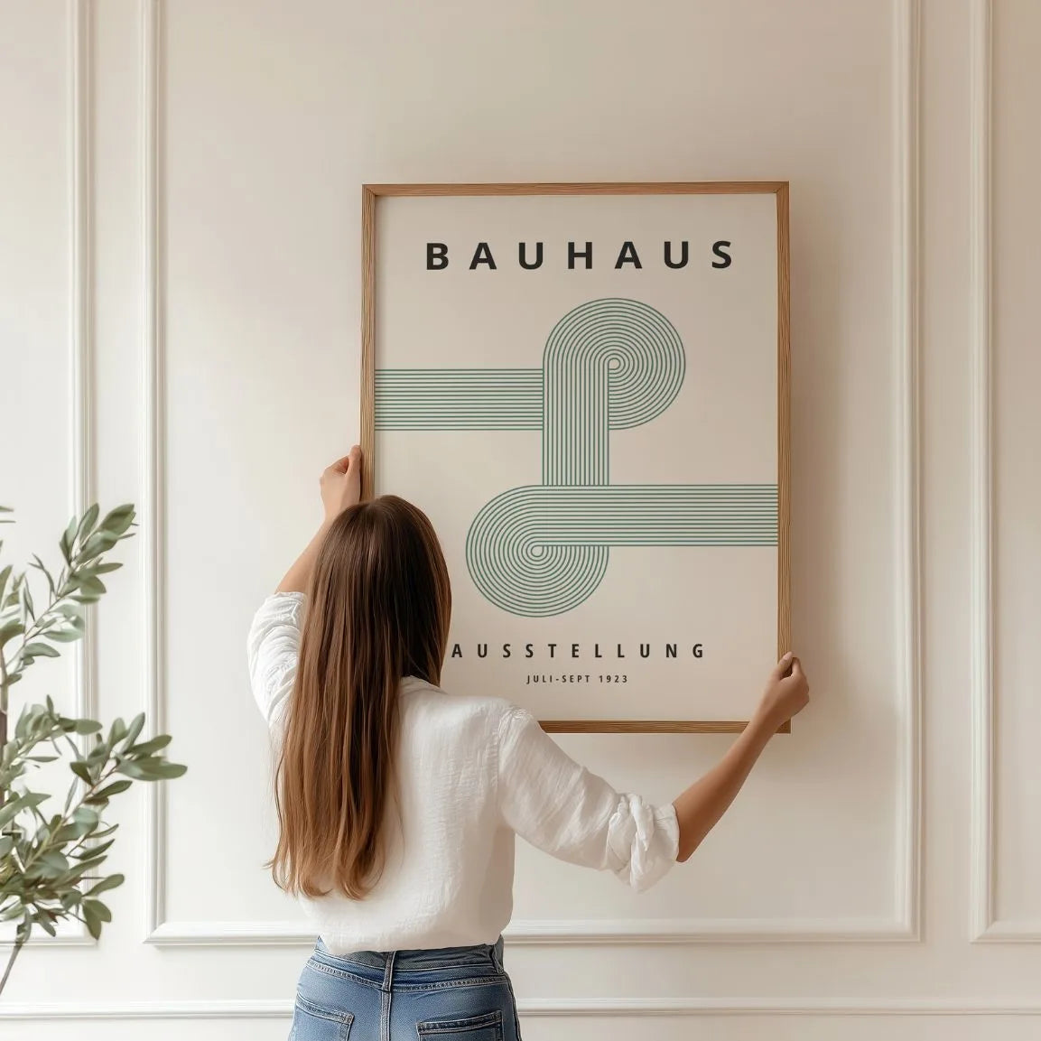 Bauhaus Przecięcie Zielonych Linii Plakat