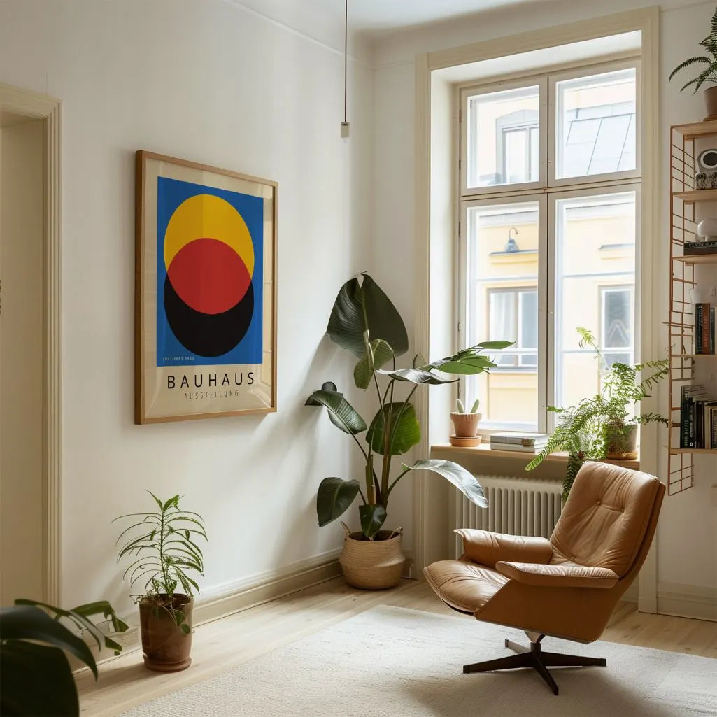 Bauhaus Niebieski Kontrast Plakat