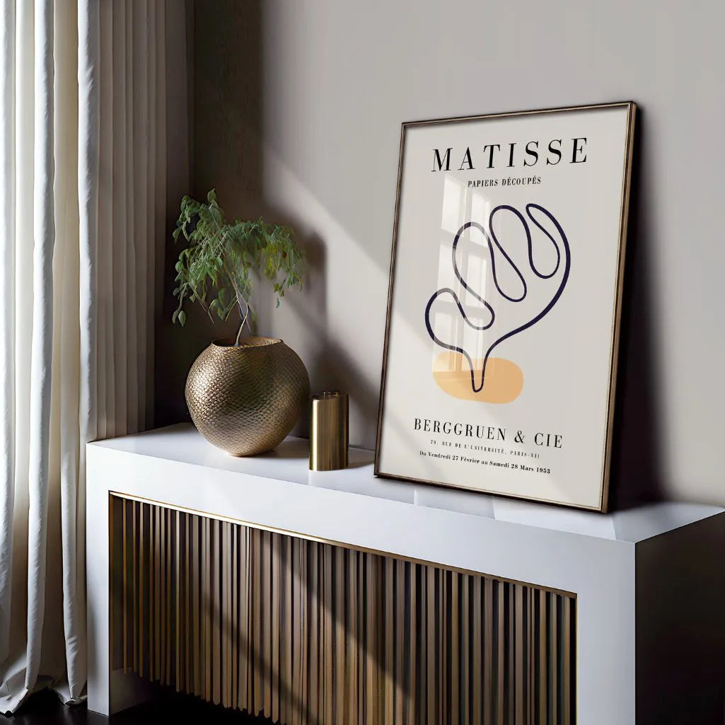 Plakat Matisse Pomarańczowy Akcent Granat