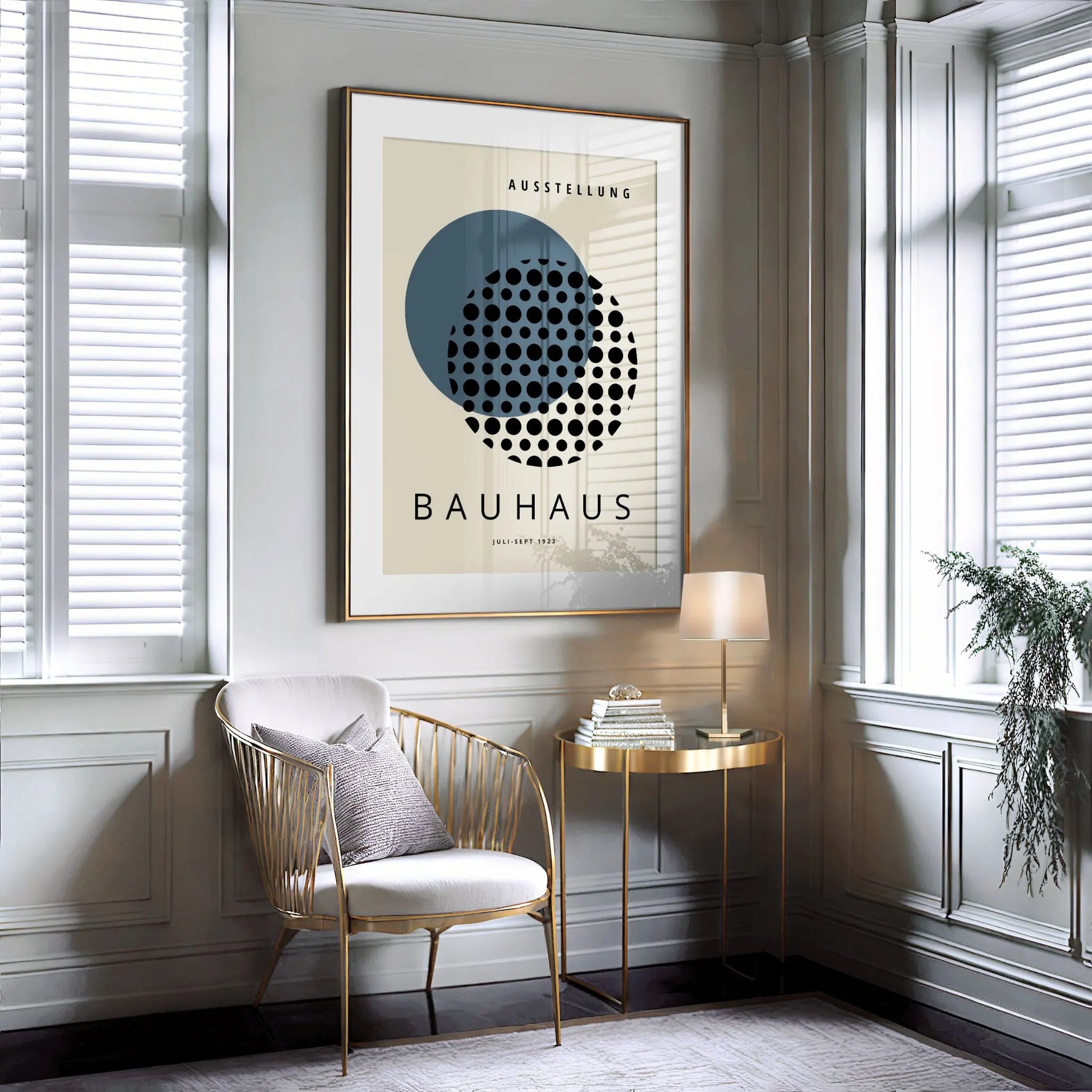 Bauhaus Granat Spokój Plakat