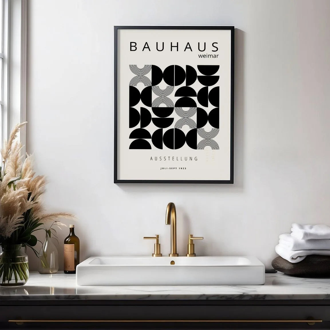 Plakat Bauhaus Półkule Geometria