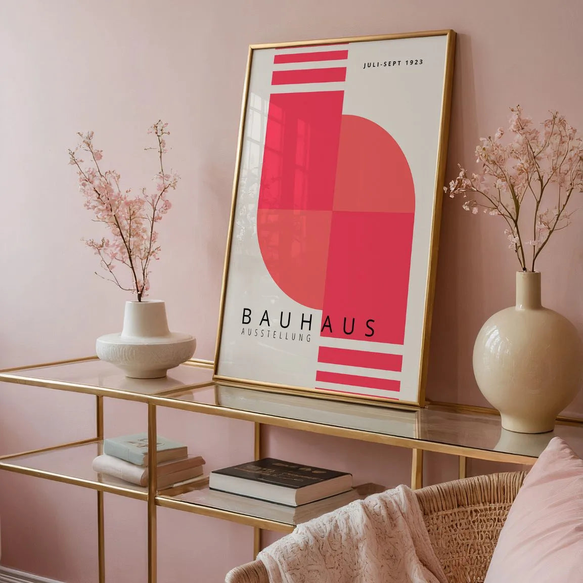 Bauhaus Różowy Rytm Plakat