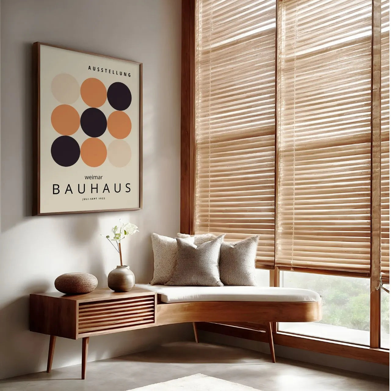 Bauhaus Koła Symetria Plakat